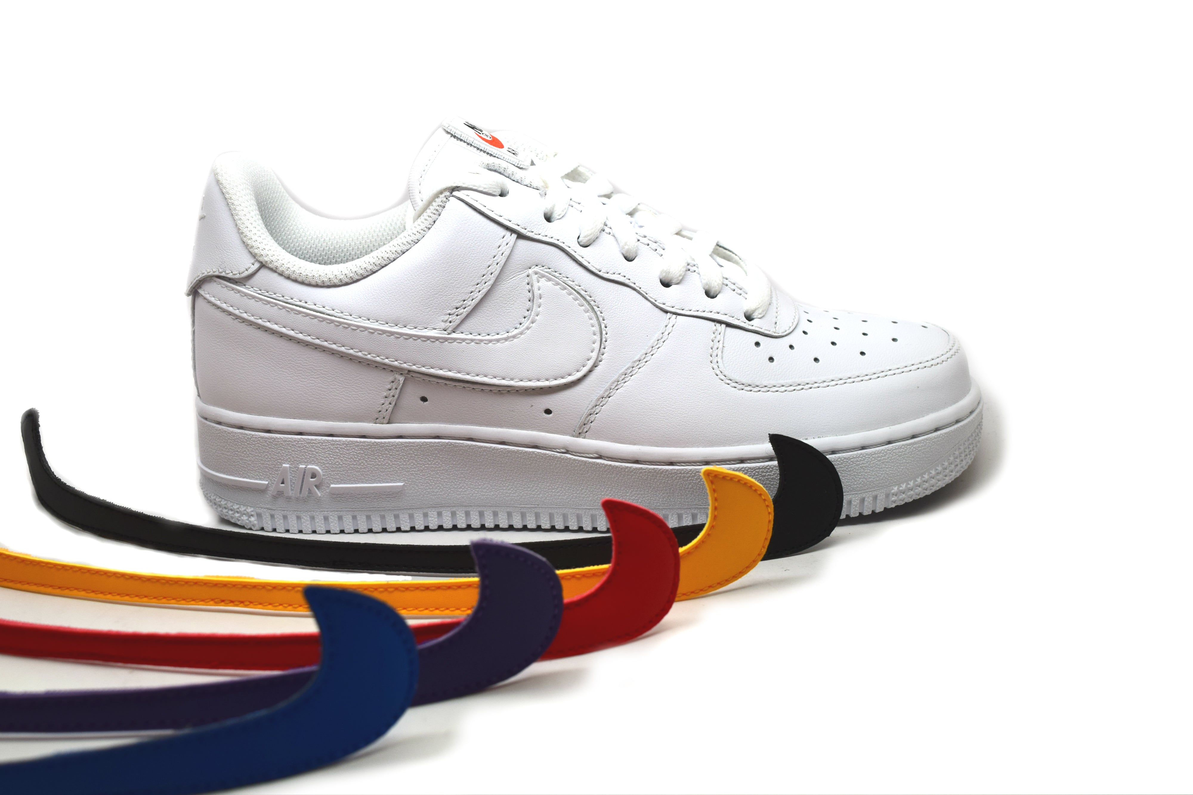 nike air force 1 swoosh pack white