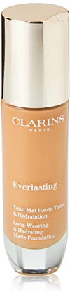 Picture of Clarins Everlasting Foundation | Full Coverage and Long-Wearing | Hides Imperfections, Evens Skin Tone and Hydrates | Natural, Matte Finish | Transfer-Proof, Sweat-Proof, Smudge-Proof | 1 Fl Oz