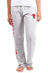 Picture of Ultra Game Women's NBA Sleepwear Super Soft Hacci Pajama Loungewear Pants, Chicago Bulls, Heather Gray, Large