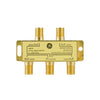 Picture of GE Digital 4-Way Coaxial Cable Splitter, 2.5 GHz 5-2500 MHz, RG6 Compatible, Works with HD TV, Satellite, High Speed Internet, Amplifier, Antenna, Gold Plated Connectors, Corrosion Resistant, 33527