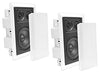 Picture of Pyle Ceiling Wall Mount Enclosed Speaker - 400 Watt Stereo In-wall / In-ceiling 8' Enclosed Full Range Deep Bass Speaker System - 50Hz-20kHz Frequency Response, 4-8 Ohm, Flush Mount - PDIW87 White