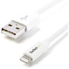 Picture of StarTech.com 1m (3ft) White Apple 8-pin Lightning Connector to USB Cable for iPhone / iPod / iPad - Charge and Sync Cable - 1 meter (USBLT1MW)