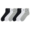 Picture of POLO RALPH LAUREN Men's Classic Sport Solid Socks 6 Pair Pack - Cushioned Cotton Comfort, Gray Heather Assorted, 6-12.5