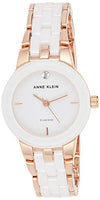 Picture of Anne Klein Women's AK/1610WTRG Diamond Dial Rose Gold-Tone and White Ceramic Bracelet Watch