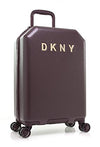 Picture of DKNY Luggage Upright with 8 Spinner Wheels, ABS+PC Case, Weekend Bag, Burgundy, 21' Carry On