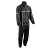 Picture of Milwaukee Leather MPM9510 Men's Black Water-Resistant Rain Suit with Hi Vis Reflective Tape - Large