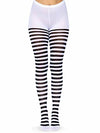 Picture of Leg Avenue Women's Nylon Striped Tights, Black/White, 3X