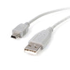 Picture of StarTech.com 1 ft. (0.3 m) USB to Mini USB Cable - USB 2.0 A to Mini B - Gray - Mini USB Cable (USB2HABM1)