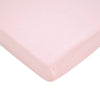 Picture of TL Care 100% Natural Cotton Value Jersey Knit Fitted Portable/Mini-Crib Sheet, Pink, Soft Breathable, for Girls, 24' x 38'