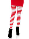 Picture of Leg Avenue Women's Plus Size Nylon Striped Tights, White/Red, 3X-4X