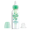 Picture of Dr. Brown’s Natural Flow® Anti-Colic Options+™ Narrow Sippy Bottle Starter Kit, 8oz/250mL, with Level 3 Medium-Fast Flow Nipple and 100% Silicone Soft Sippy Spout, Green, 6m+