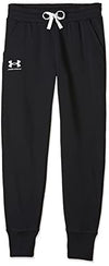 Picture of Under Armour Womens Rival Fleece Joggers , Black (001)/White , X-Small