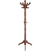Picture of VASAGLE Coat Rack Free Standing with 11 Hooks, Wooden Hall Tree Coat Hat Tree Coat Holder with Solid Rubberwood Base for Coat, Hat, Clothes, Scarves, Handbags, Umbrella, Dark Walnut URCR05WN