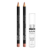 Picture of NYX PROFESSIONAL MAKEUP Slim Lip Pencil (Peakaboo Neutral) + Butter Gloss (Sugar Glass, Clear), 3-Pack Bundle