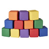 Picture of ECR4Kids SoftZone Patchwork Toddler Building Blocks, Foam Cubes, Assorted, 12-Piece
