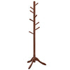 Picture of VASAGLE Coat Rack Freestanding, Wooden Coat Rack Stand with 8 Hooks, Adjustable Coat Tree for Coats, Hats, Bags, Purses, for Entryway, Hallway, Rubberwood, Walnut URCR01WN