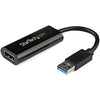 Picture of StarTech.com USB 3.0 to HDMI Adapter - 1080p (1920x1200) - Slim/Compact USB Type-A to HDMI Display Adapter Converter for Monitor - External Video and Graphics Card - Black - Windows Only (USB32HDES)