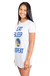 Picture of Ultra Game NBA Golden State Warriors Womens Super Soft Sleepwear Pajama Loungewear Tee Shirt Nightgown, Heather Gray, Large
