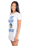 Picture of Ultra Game NBA Golden State Warriors Womens Super Soft Sleepwear Pajama Loungewear Tee Shirt Nightgown, Heather Gray, Medium