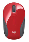 Picture of Logitech Wireless Mini Mouse M187 Ultra Portable, 1000 DPI Optical Tracking, 3-Buttons, PC/Mac/Laptop - Red