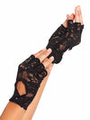 Picture of Leg Avenue Women's Keyhole Lace Fingerless Gloves Costume Accessories, Black, One Size US