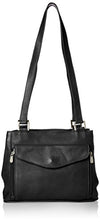 Picture of Piel Leather Double Compartment Shoulder Bag, Black, One Size