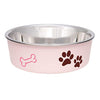 Picture of Loving Pets - Bella Bowls - Dog Food Water Bowl No Tip Stainless Steel Pet Bowl No Skid Spill Proof (Medium, Paparazzi Pink)