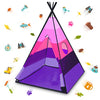 Picture of USA Toyz Happy Hut Teepee Tent for Kids - Indoor Pop Up Teepee Kids Playhouse Tent for Boys, Girls, Toddler Tent, Kids Tent Indoor Tepee with Portable Kids Play Tent Storage Bag, Kids Teepee (Pink)