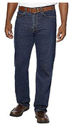 Picture of Kirkland Signature Men's 5-Pocket Jeans, Relaxed Fit, 100% Cotton, Double-Seam Stitching, Dark Blue (34x32)