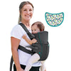 Picture of Infantino Swift Classic Carrier with Pocket - 2 Ways to Carry Grey Carrier with Wonder Bib and Essentials Storage Front Pocket, Adjustable Back Strap, Inward and Outward Facing, Easy to Clean Material