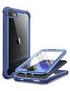 Picture of i-Blason Ares Case for iPhone SE 2022 (3rd Gen), [Built-in Screen Protector] Dual Layer Rugged Clear Bumper Case for iPhone SE 2022/ iPhone SE 2020/ iPhone 8/ iPhone 7 (Blue)