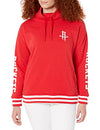 Picture of Ultra Game NBA Houston Rockets Womens Quarter Zip Fleece Pullover Sweatshirt with Zipper, Team Color, X-Large