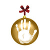 Picture of Tiny Ideas Baby's Print 1st Holiday Keepsake Ball Ornament with Included Paint for Handprint, DIY Christmas Ornament, Gold