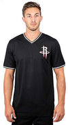 Picture of Ultra Game NBA Houston Rockets Mens Jersey V-Neck Mesh Short Sleeve Tee Shirt, Black, Small