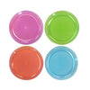 Picture of Party Essentials Hard Plastic 7.5-Inch Round Party/Salad Plates, Assorted Neon, 40 Count
