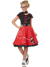 Picture of Girls Red 50s Sweetheart Costume Small