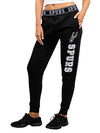 Picture of Ultra Game NBA San Antonio Spurs Womens Jogger Pants Active Basic Fleece Sweatpants , Black, Small