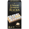 Picture of Wood Domino Racks, Set of 4 Trays for Mexican Train and Other Dominoes Games, for Families and Kids Ages 8 and up