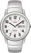 Picture of Timex Easy Reader 35mm Day-Date Watch – Silver-Tone Case White Dial with Silver-Tone Expansion Band