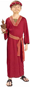 Picture of Forum Novelties Biblical Times Burgundy Wiseman Child Costume, Medium , Red