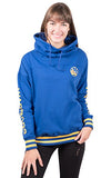 Picture of Ultra Game NBA Golden State Warriors Womens Quarter Zip Fleece Pullover Sweatshirt with Zipper, Team Color, Medium