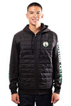 Picture of Ultra Game NBA Boston Celtics Mens Full Zip Soft Fleece Hoodie Jacket, Black, Medium