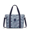 Picture of Kipling Women's Asseni Tote, Lightweight Everyday Purse, Nylon Shoulder Bag, Brush Stripes