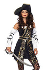 Picture of Leg Avenue Women's Costume, Black/Gold, Medium