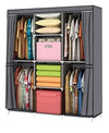 Picture of YOUUD Wardrobe Storage Closet Clothes Portable Wardrobe Storage Closet Portable Closet Organizer Portable Closets Wardrobe Closet Organizer Shelf Wardrobe Clothes Organizer Standing Closet Gray