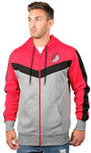 Picture of Ultra Game NBA Portland Trail Blazers Mens Soft Fleece Full Zip Jacket Hoodie, Team Color, Small