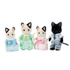 Picture of Calico Critters, Tuxedo Cat Family, Dolls, Dollhouse Figures, Collectible Toys, Multi, 3 inches