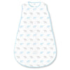 Picture of Amazing Baby Cotton Sleeping Sack, Wearable Blanket with 2-way Zipper, Pastel Blue + Gray Tiny Elephants, Large (12-18mo)