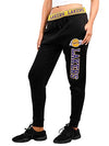 Picture of Ultra Game NBA Los Angeles Lakers Womens Jogger Pants Active Basic Fleece Sweatpants , Black, Large