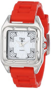 Picture of Trax Women's TR5132-WR Posh Square Red Rubber White Dial Watch